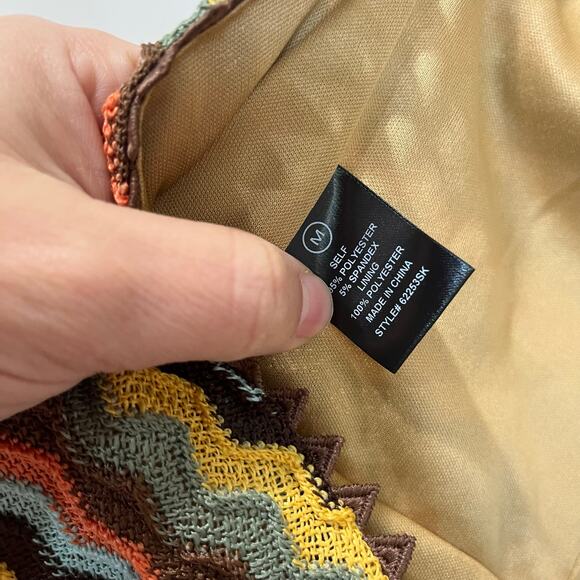 FashionNova Kaui Crochet Halter Romper Multicolor Knit Festival Boho Summer Sz M - Picture 7 of 10